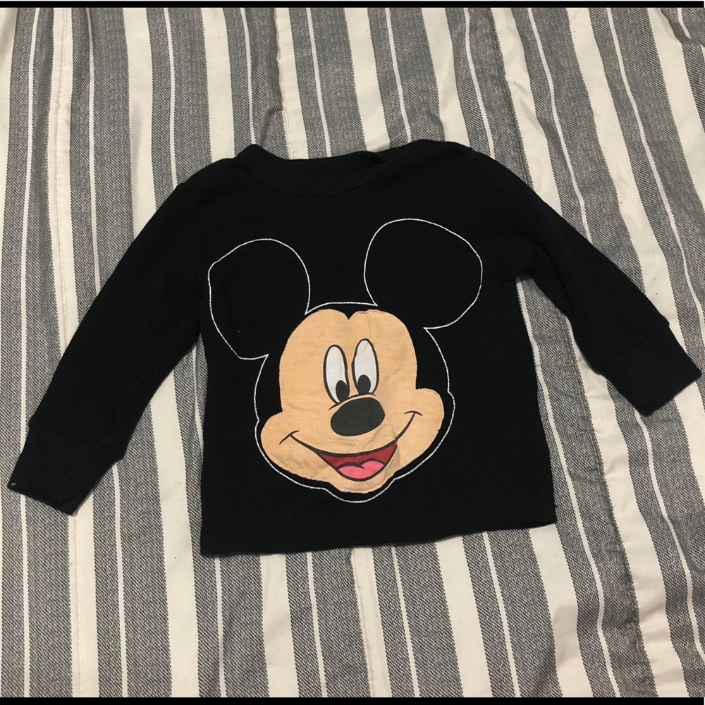 Black Disney Mickey Mouse T-Shirt Size 2T GC